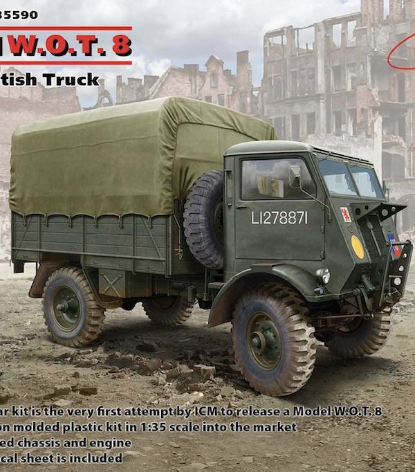 ICM 1/35 二战英国W.O.T. 8 型 军用卡车